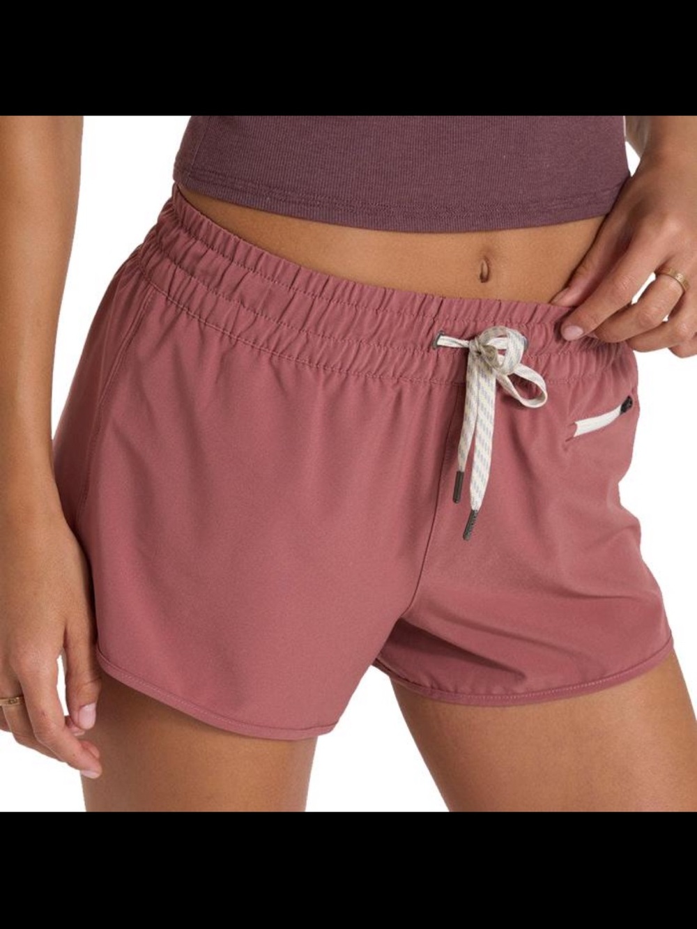 Vuori Women's Athletic Drawstring Shorts - Dusty Rose